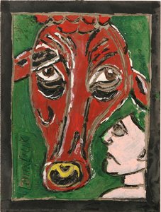Man And Cow — David Davidovich Burliuk