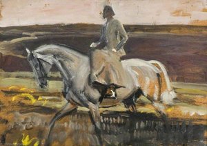 Study For 'lady Munnings Riding On Exmoor' — Alfred Munnings