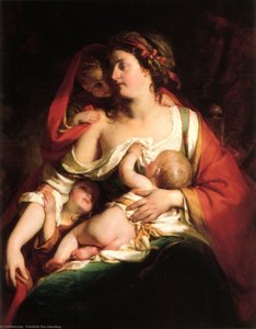 Mother And Children — Friedrich Ritter Von Amerling