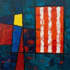 Monumental Fragments Of Light Amidst The Primordial Geometry And Heavy Impasto Shadows — Christian Noiret