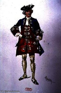Male Costume Design For The Opera 'manon Lescaut' — Adolf Hohenstein