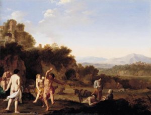 Italianate Landscape With Dancing Figures — Cornelis Van Poelenburch