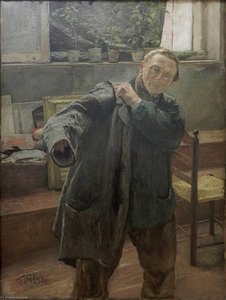 Man Dressing — Fritz Von Uhde