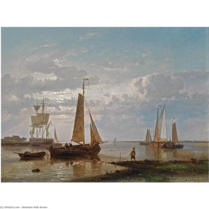 A Coastal Scene — Abraham Hulk Senior