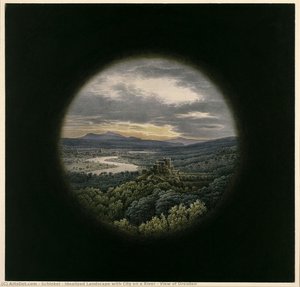 Idealized Landscape With City On A River / View Of Dresden — Karl Friedrich Schinkel