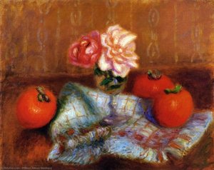 Roses And Perimmons — William James Glackens