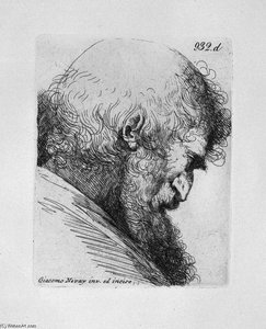 Old Man`s Head In Profile — Giovanni Battista Piranesi