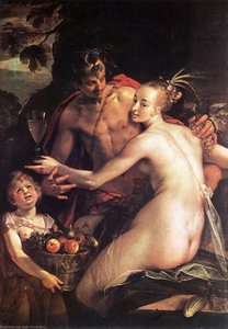 Bacchus, Ceres And Cupid — Hans Von Aachen