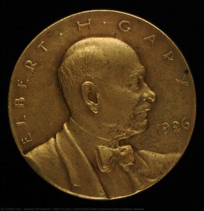 Elbert H. Gary, United States Steel Corporation Service Medal (obverse) — Anthony De Francisci