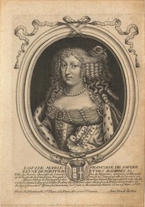 Louise Marie Françoise De Savoye Reyne De Portugal Et Des Algarbes, &c — Nicolas De Larmessin Iv