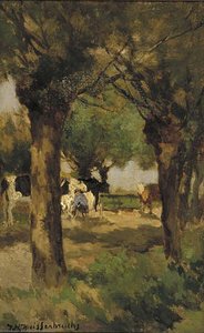 Milking Cows Underneath The Willows — Jan Hendrik Weissenbruch