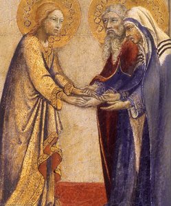Return Of The Virgin (detail) — Sano Di Pietro