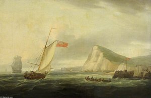 The Cutter 'mary' Off Shakespeare Cliff, Dover — Thomas Whitcombe