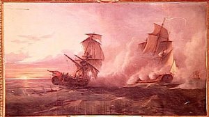 Combat Naval Entre La Fregate Francaise La Junon Et La Fregate Anglaise Le Fox11 Septembre 1778 — Pierre Julien Gilbert
