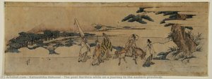 The Poet Narihira While On A Journey To The Eastern Provinces — Katsushika Hokusai