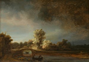 Il Ponte Di Pietra — Rembrandt Van Rijn
