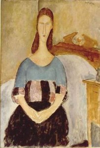 Jeanne Hébuterne, Sentada — Amedeo Modigliani
