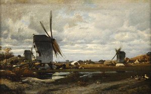 Les Moulins À Vent — Jules Dupré