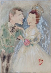 [caricature Of Princess Margaret Of England — Nair De Teffé Von Hoonholtz