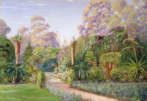 Scène Dans Le Jardin Du Docteur Atherstone, Grahamstown — Marianne North