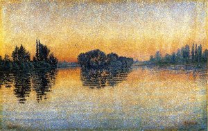 Sunset, Herblay, Opus 206 — Paul Signac