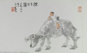 Herdboy And Ox — Li Keran