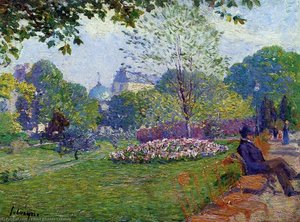 The Parc Monceau — Albert-charles Lebourg