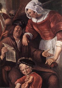 A Merry Party (detail) — Jan Havickszoon Steen