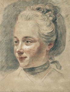 Three-quarter View Of The Head Of A Girl, Turning To The Left — Johann Heinrich The Younger Tischbein