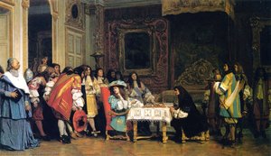Louis Xiv And Moliere — Jean-léon Gérôme