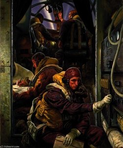 Take-off - Interior Of A Bomber Aircraft — Dame Laura Knight