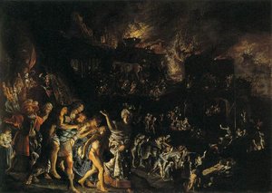 The Burning Of Troy — Adam Elsheimer