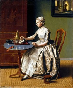 A Lady Pouring Chocolate (la Chocolatière) — Jean-étienne Liotard