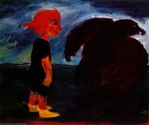Child And Large Bird — Emile Nolde