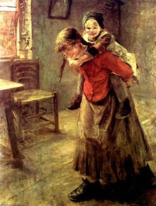 German Die Große Schwester The Elder Sister — Fritz Von Uhde