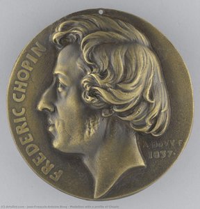 Medallion With A Profile Of Chopin — Jean-françois-antoine Bovy
