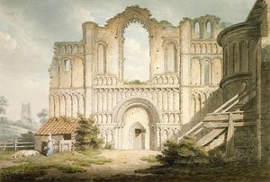 Pd.56-1958 West Front Of Castle Acre Priory Church — Edward Dayes