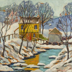 Der Paunnacussing Creek Im Winter, Carversville — Fern Isabel Coppedge