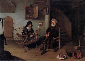 The Spinner — Quiringh Gerritsz. Van Brekelenkam