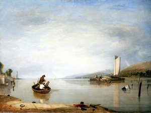 Dead Calm - Boats Off Cowes Castle — Sir Augustus Wall Callcott