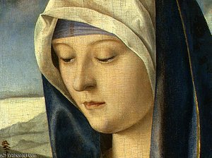 Madonna And Child In A Landscape — Giovanni Bellini