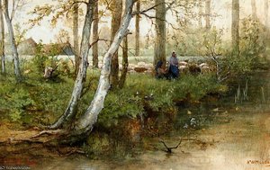 Landscape In Drenthe Sun — Hendrik Willem Mesdag