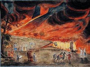 Sir William Hamilton Studying The Eruption Of Vesuvius In — Pietro Fabris