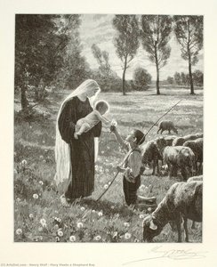 Mary Meets A Shepherd Boy — Henry Wolf
