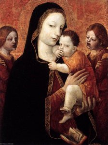 Virgin And Child With Two Angels — Ambrogio Da Fossano (ambrogio Bergognone)