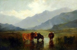 Landscape With Cattle — Henry William Banks Davis