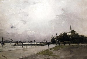Windmill On The Coast, Holland — Frank Myers Boggs