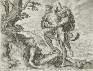 Hercules Defeats Antaeus — Cornelis Cort