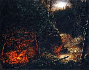 Sportsmen At Jacques Cartier Falls — Cornelius David Krieghoff