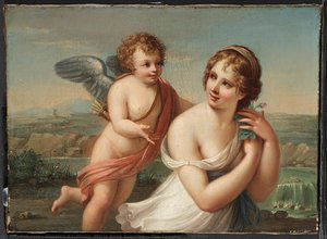 The Temptation Of Eros — Angelica Kauffman (maria Anna Angelika)